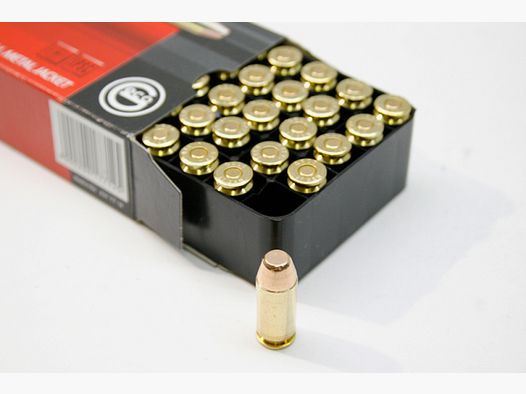 50 Schuss GECO .40 S&W FMJ Flat Nose Vollmantel Flachkopf Munition 11.7g 180gr | IPSC hohe Präzision