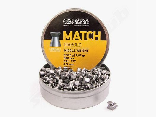 JSB Match Diabolos (giallo) 4,5mm / 0,52 g / 500 pz