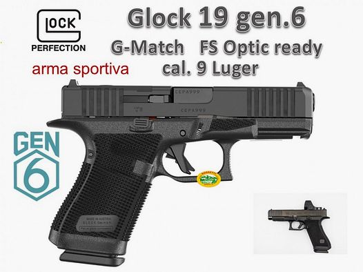 GLOCK 19 gen6 G-Match Kal.9x19 FS OR