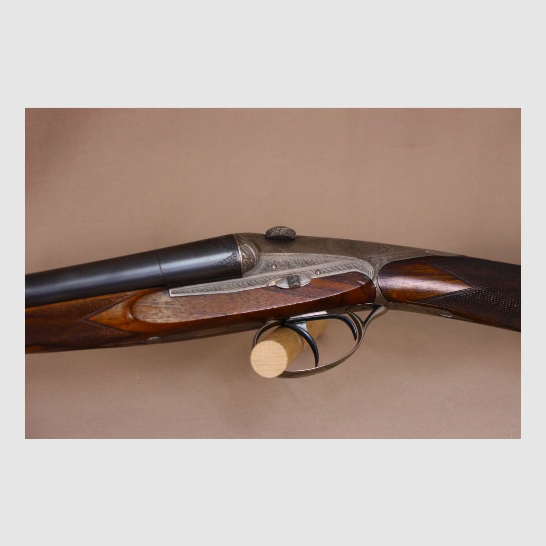 Darné ; St. Etienne Querflinte // tolle Gravur // gebläute Abzüge // honigf. Schaft // TOP