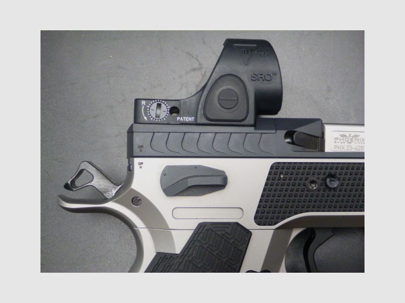 Pistole PHOENIX Drake Production – SA/DA – Optik Trijicon SRO – Kal. 9×19, Bild 5 von 9