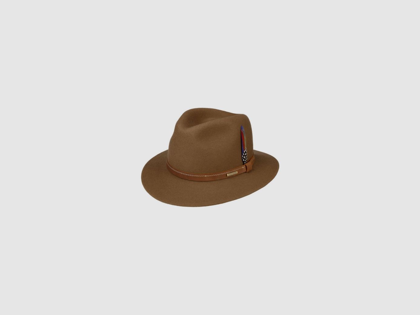 Stetson Wollfilz Hut Wasserdicht Braun/Beige, Bild 1 von 2
