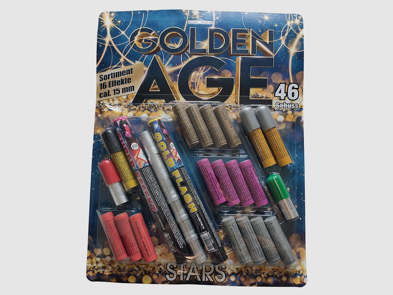 Pyro Umarex Golden Age Stars Feuerwerkssortiment 46er Blister (P18)