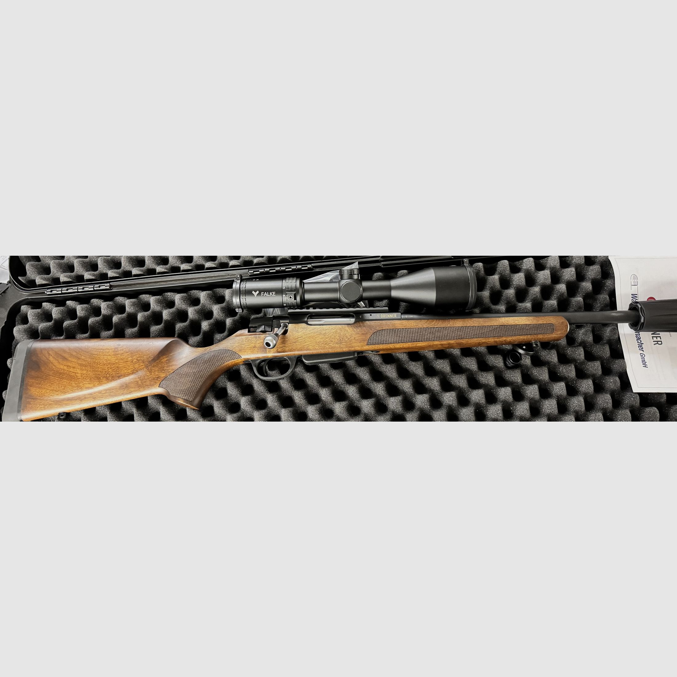 Brenner BR 20 . 308 Win, + SD21 + Falke 3-12*56 + valigia
