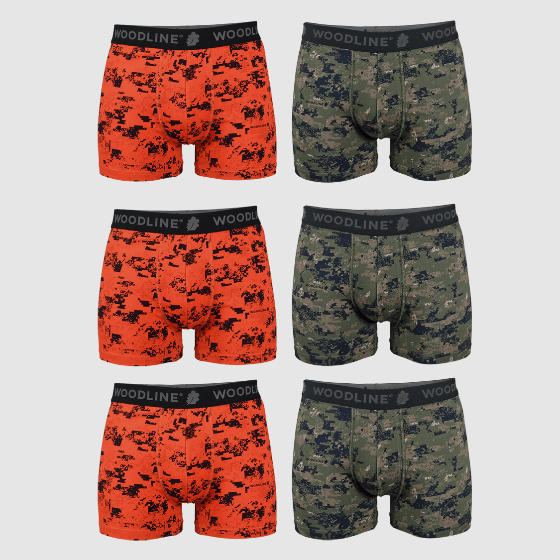 Woodline Boxershorts Camo 6er-Pack