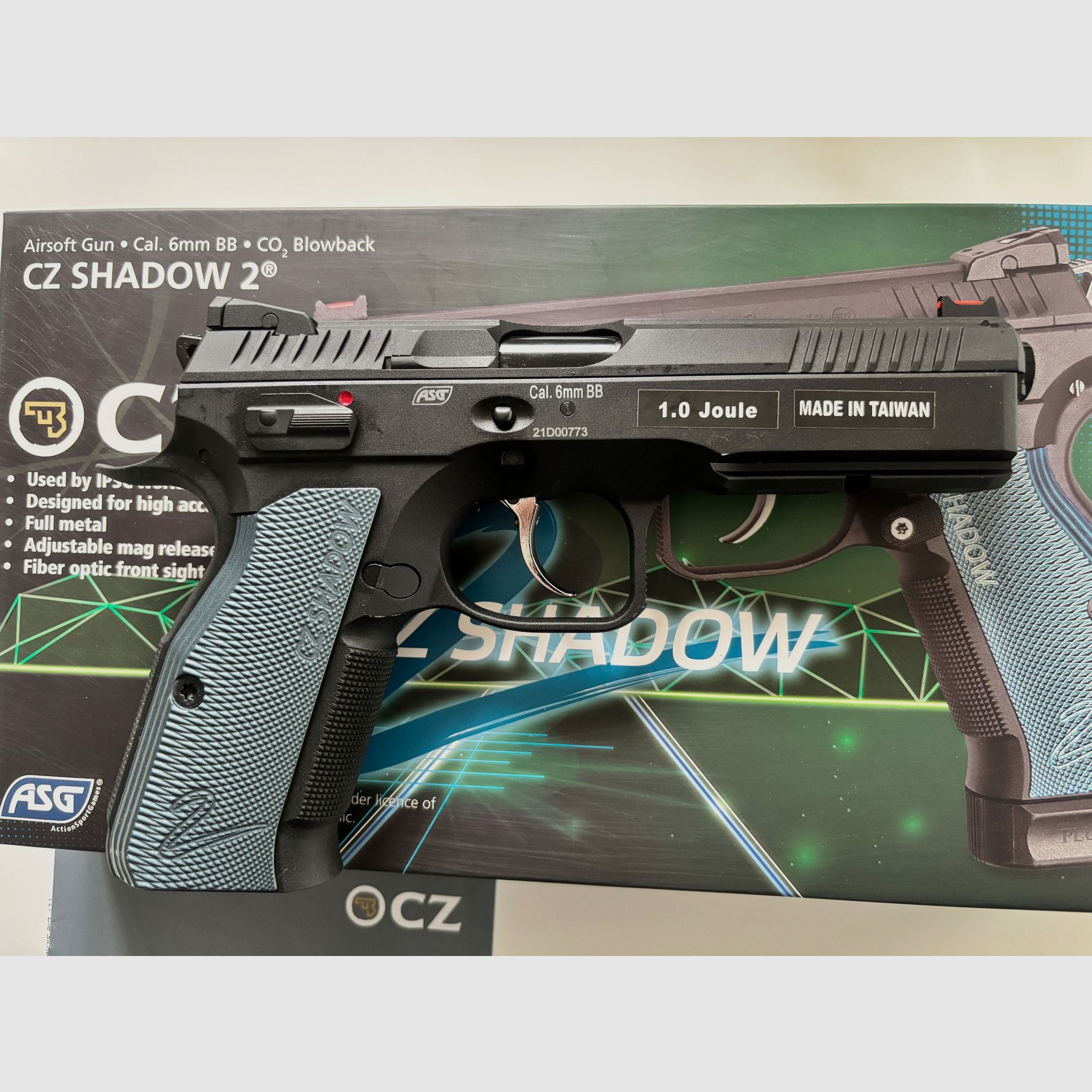 ASG CZ Shadow 2 Airsoft 6mm BB Blowback comme neuf, image 3 sur 4