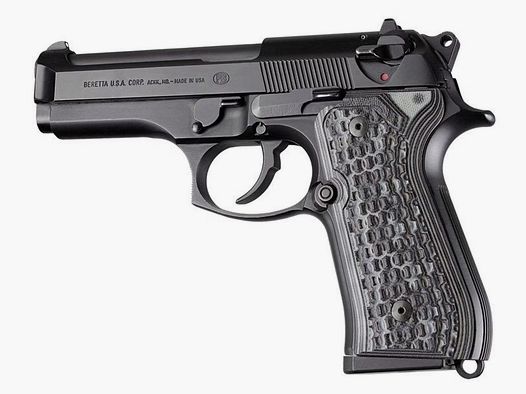 Hogue G10 Grip Beretta 92F Chain Link, G-Mascus Black/ Gray