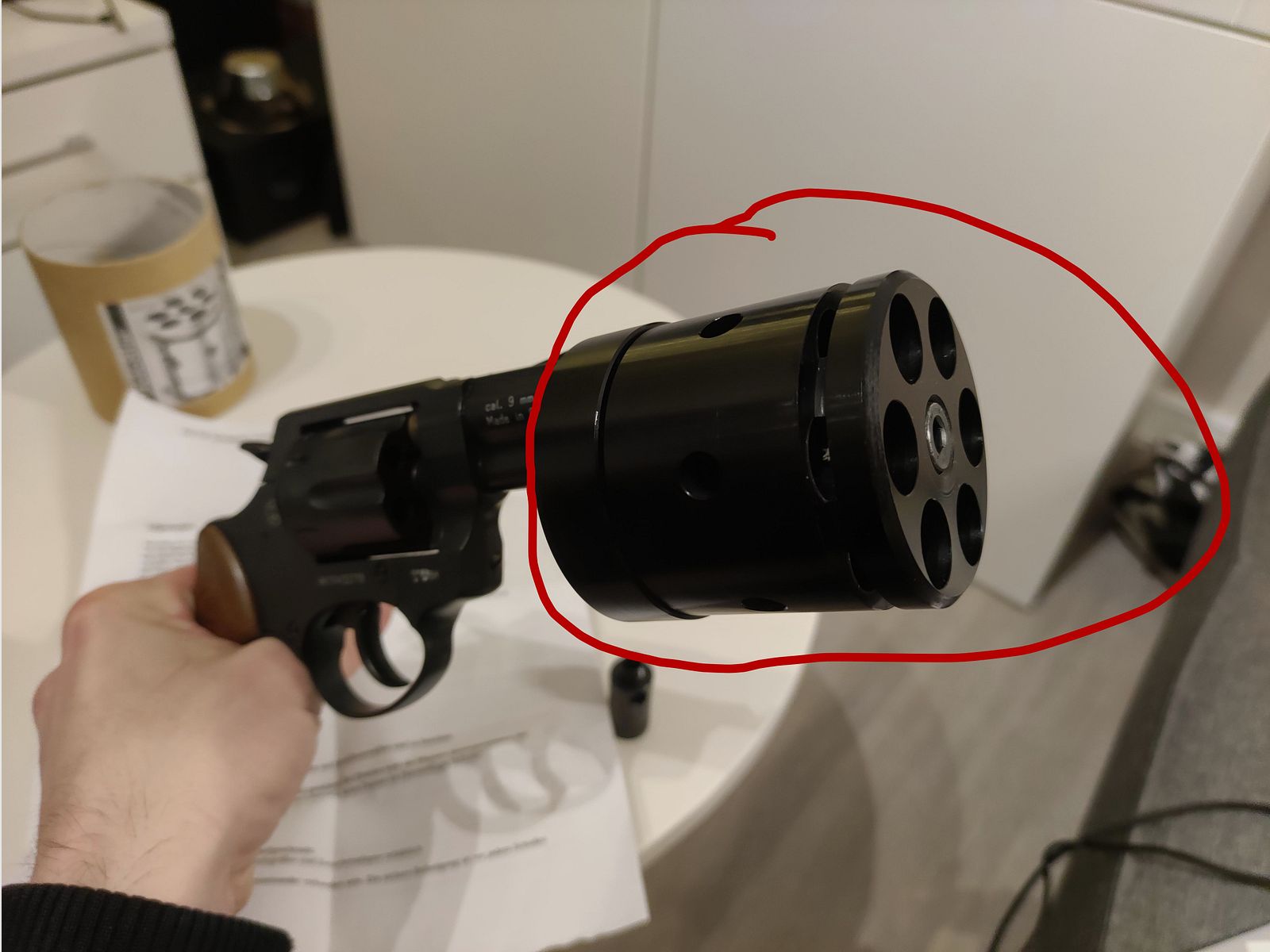 Seltenheit RotoStar von EM-GE (gefertigt in Deutschland), Abschusstrommel Feuerwerk Kaliber 15mm