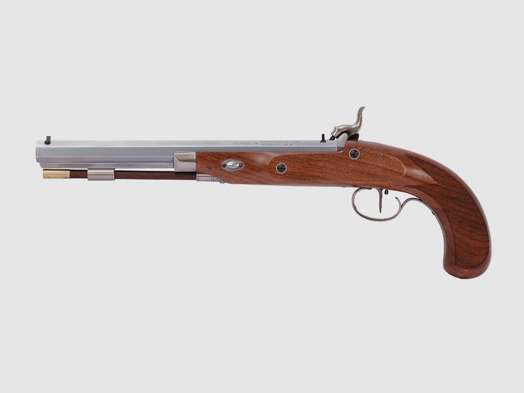 Vorderlader Perkussionspistole Pedersoli Charles Moore Target, Kaliber .45 (P18)
