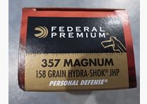FEDERAL HYDRA SHOK, 158grs, JHP, Personal Defence