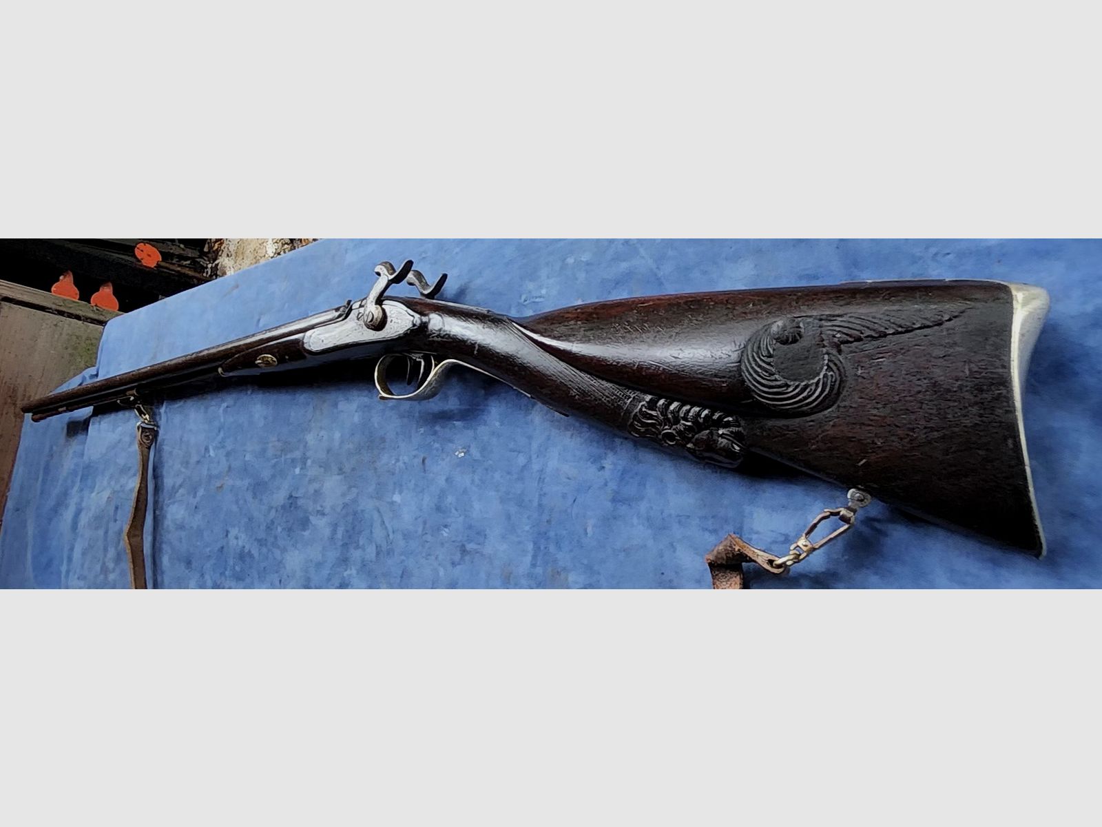 Fusil à percussion ancien à deux canons, image 11 sur 16