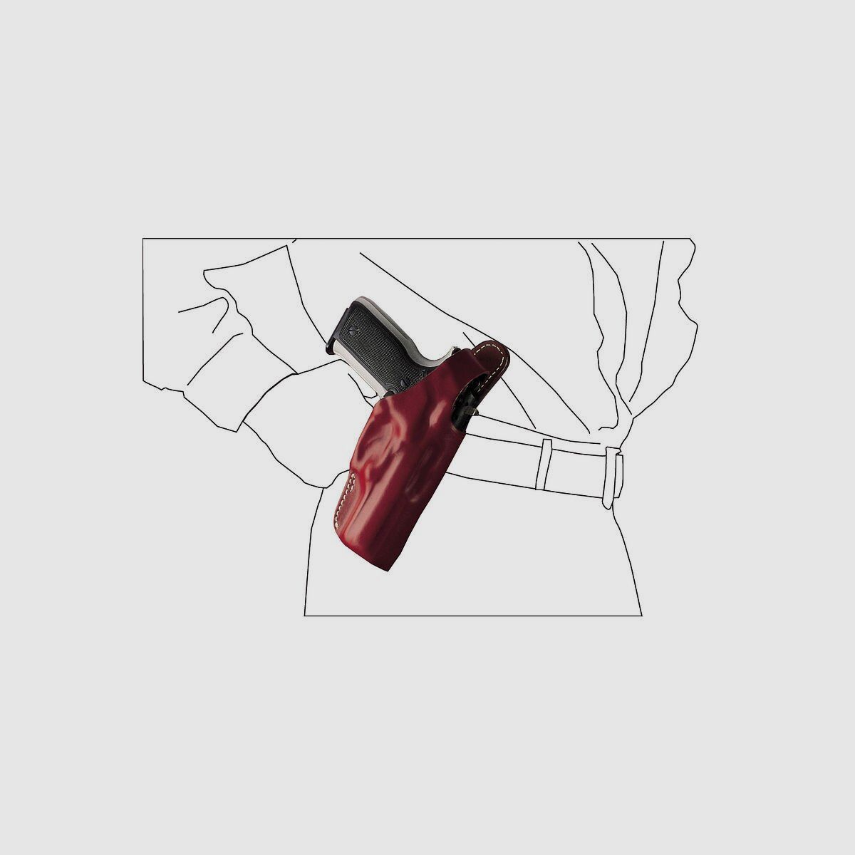 VEGA T160 fondina per revolver 6" nera, immagine 2 di 3