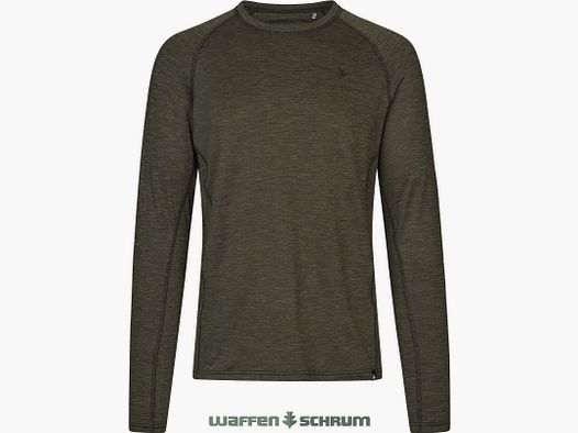Seeland Langarmshirt Peak Pine green melange