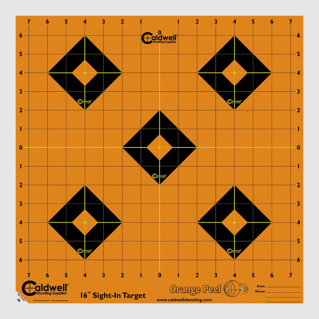 Orange Peel Sight-In Target: 16″ 5 sheets