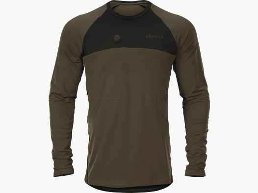 Härkila Heat USB-C L/S T-shirt Hombre Willow Green/Black XL