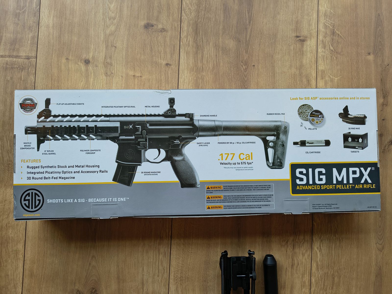 SIG SAUER MPX CO2 Gewehr 4,5mm Diabolo mit Schalldämpfer