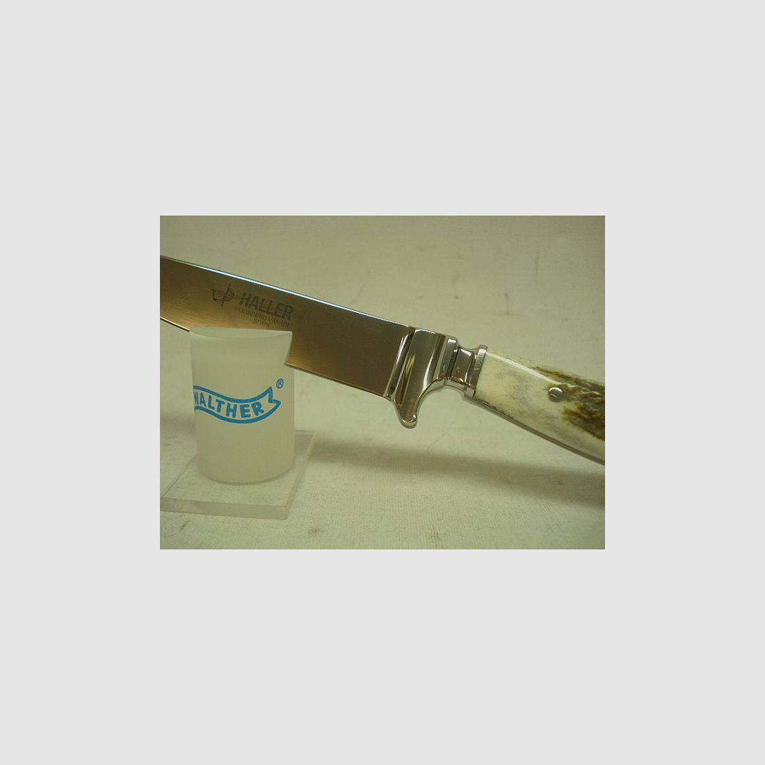 Hunting knife stag horn - 11cm blade, guard