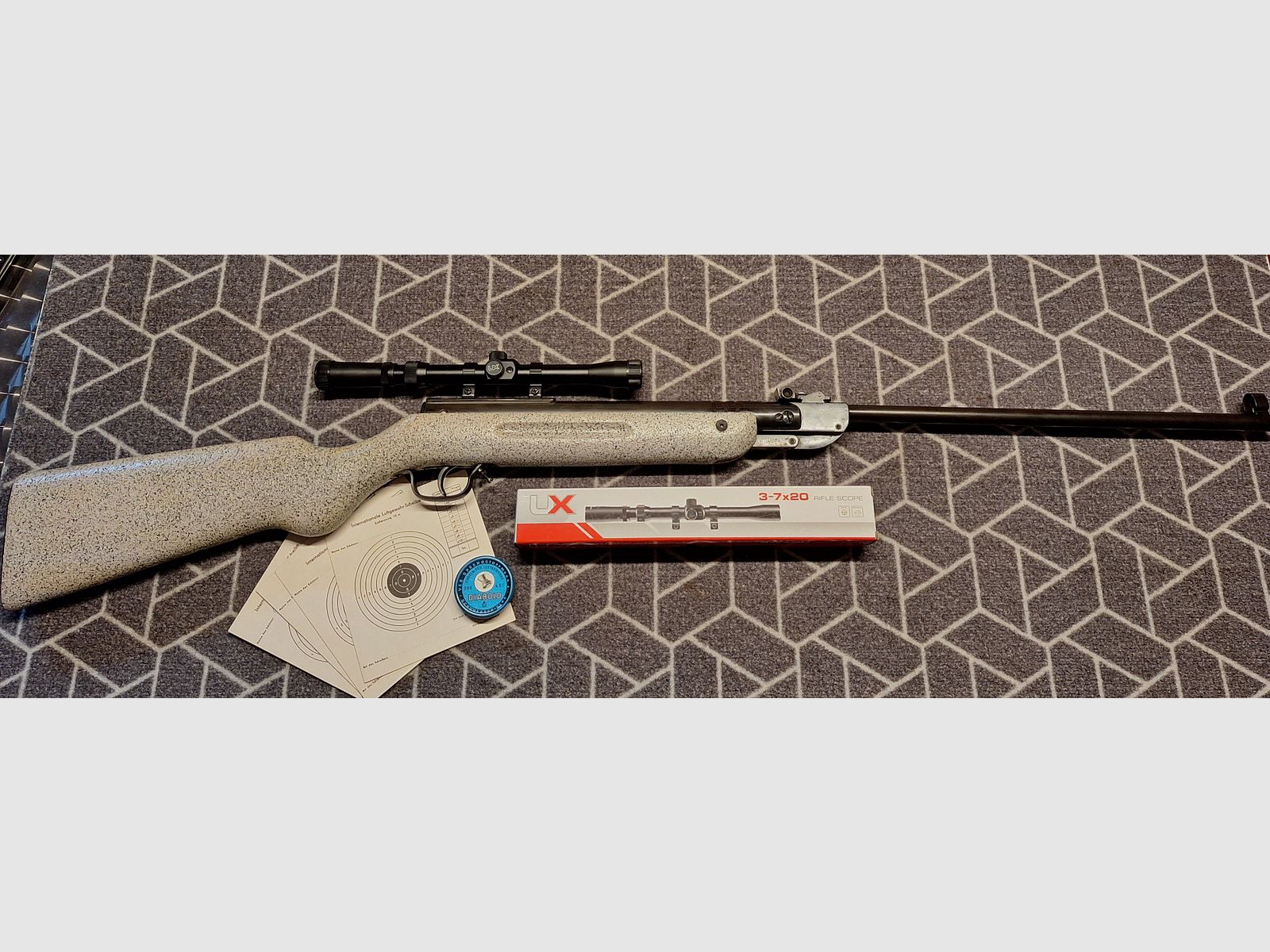 Haenel III-60 "Q1" carabina de aire DDR con scope. ¡pieza única para coleccionistas!