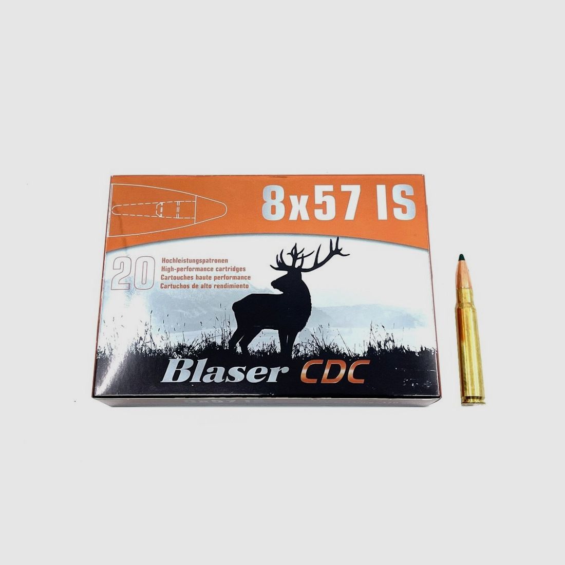 Büchsenpatronen Blaser 8x57 IS CDC 11,0g. 170gr. Bleifrei !!!
