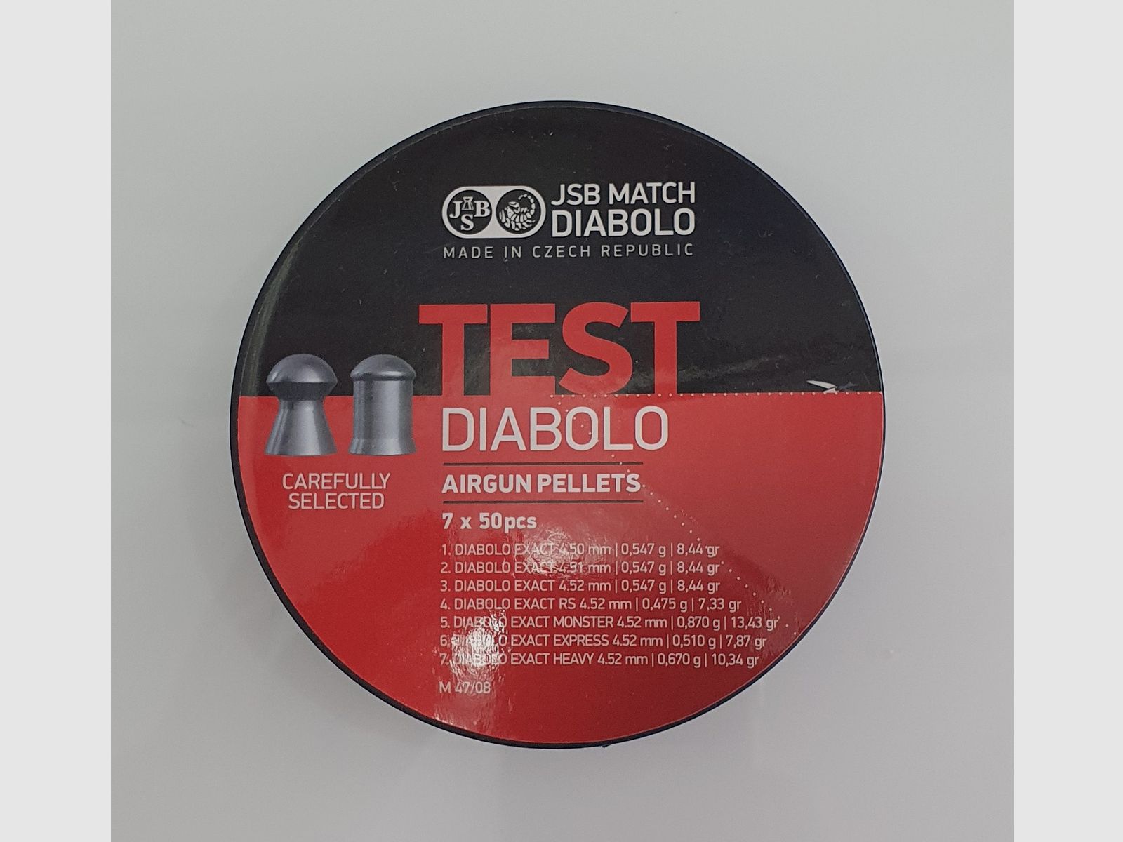 JSB MATCH TEST DIABOLO 7X50 CAL.177 4.5mm