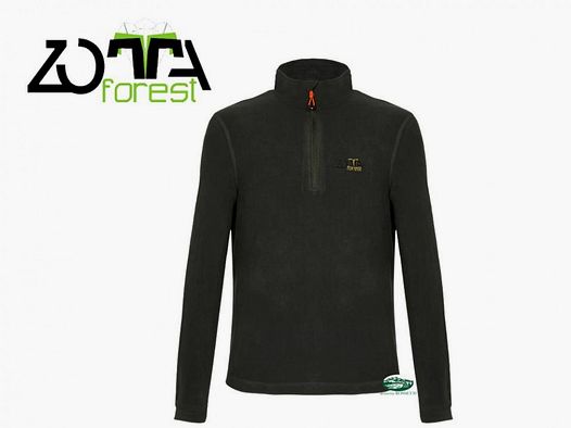 ZOTTA Maglia pile Tempus mezza zip black