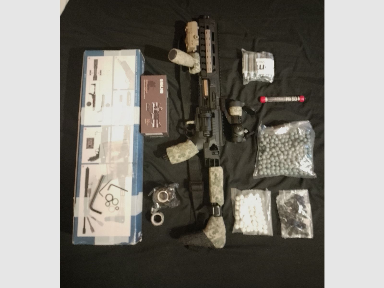 Update Mega Set! T4e HDR50 Tactical Rifle Kit Rot Grün Punkt Tracer Kugeln RAM Paintball Markierer Cal .50 laser Lampe CO2 Kapseln Anschlagschaft carbine Pfefferballs 