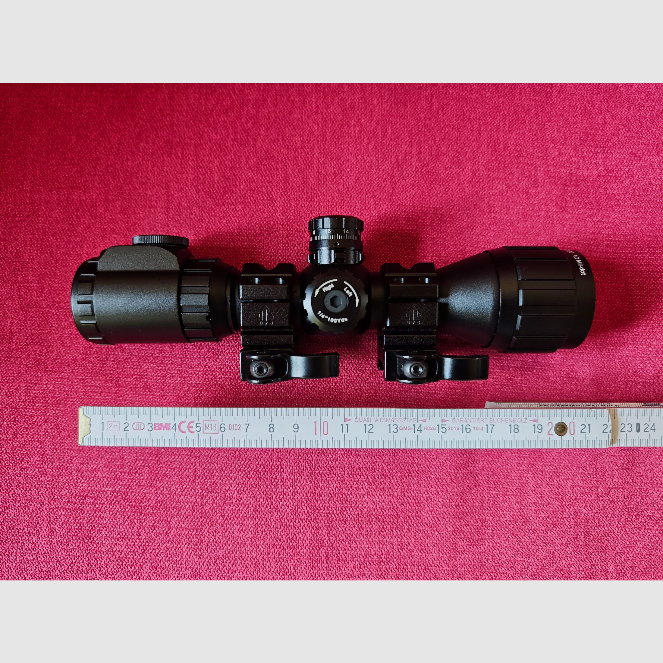 ! NEUWERTIG !  ( Inkl. Versandkosten ) UTG Bugbuster 3-9x32 IE Zielfernrohr beleuchtet  + Adapter  Weaver / 11mm   - 36 Farben - mit Mil-Dot - Absehen