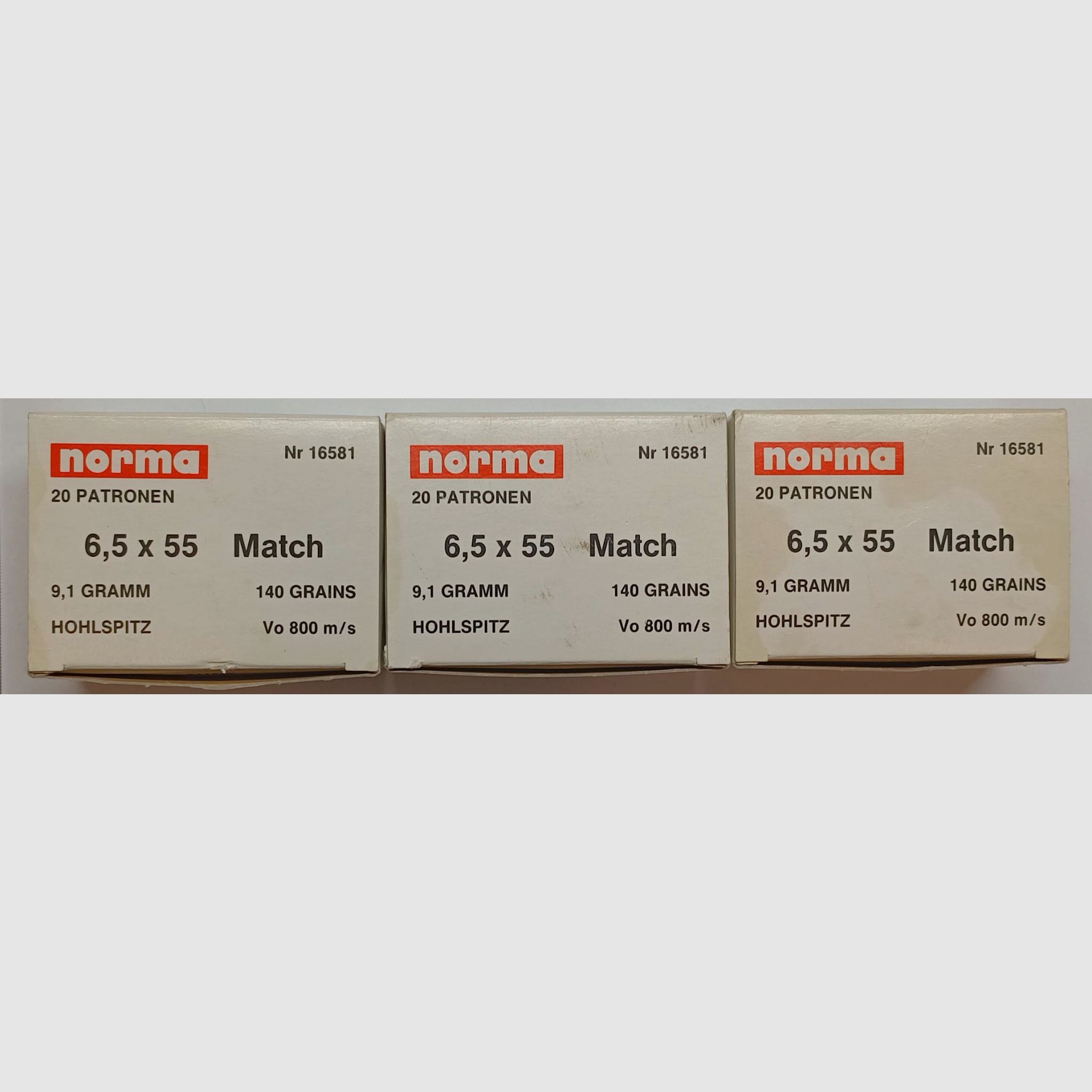 Norma Match 6,5×55 HP 140gr/9,1g *60 Schuss*