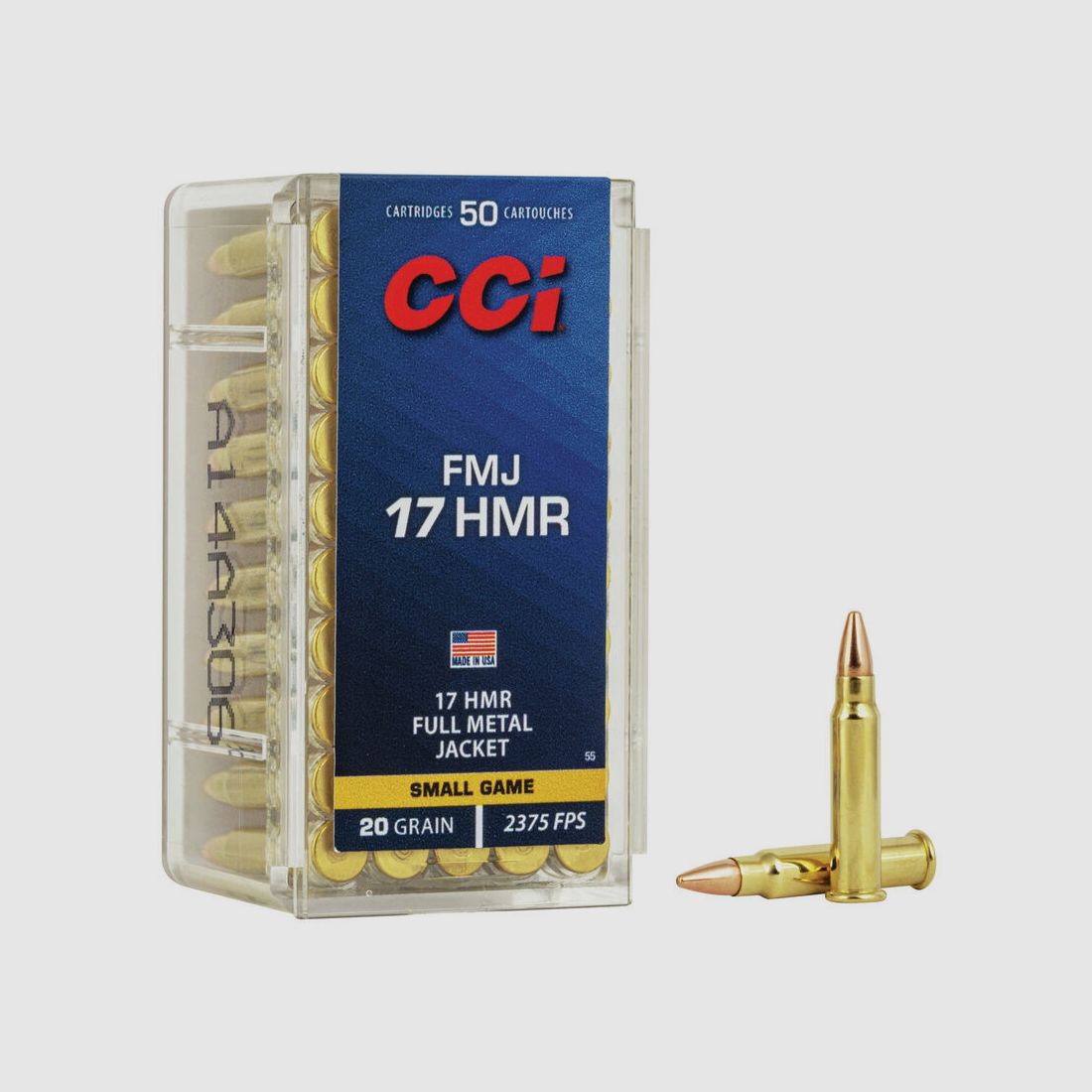 CCI .17 HMR 20GR FMJ 50 cartucce
