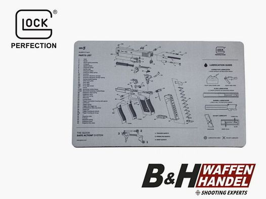 Glock Auflagematte / Reinigungsmatte / Waffenunterlage (vgl. TEKMAT)