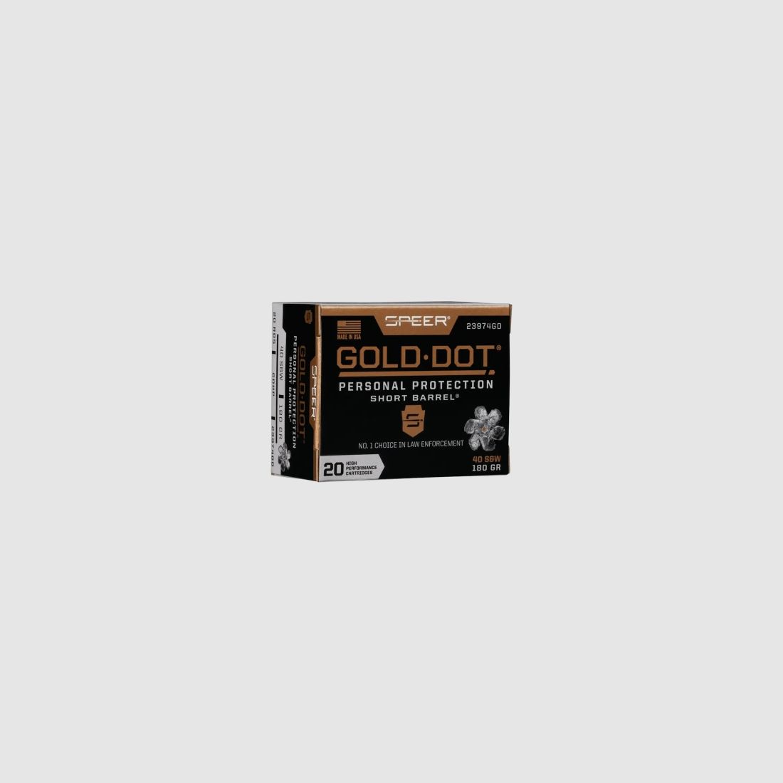 Speer Gold Dot Protección Personal .40 S&W 180GR GDHP 20 cartuchos