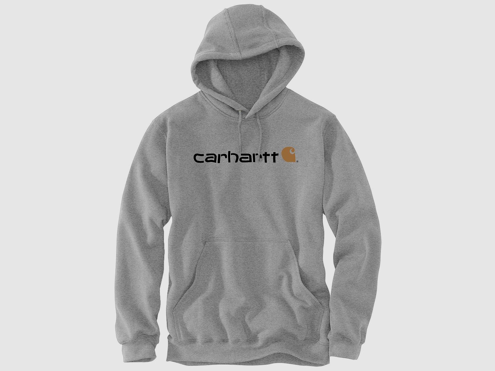 Carhartt Signature Logo Hoodie Mens Heather Grey XL