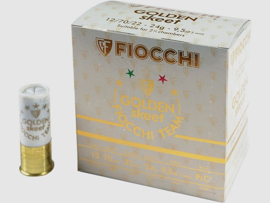 Fiocchi Golden Skeet Sportschrot .12/70 24G #9,5 25 Patronen