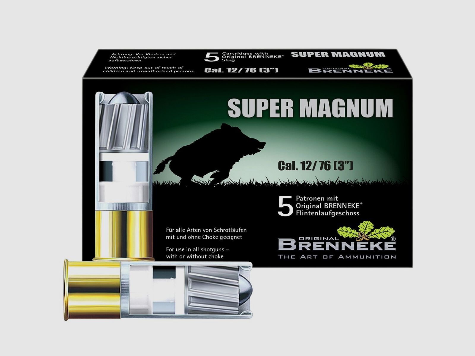Brenneke 12/76 SuperMagnum 39,0g/602grs. – 5 Stk.