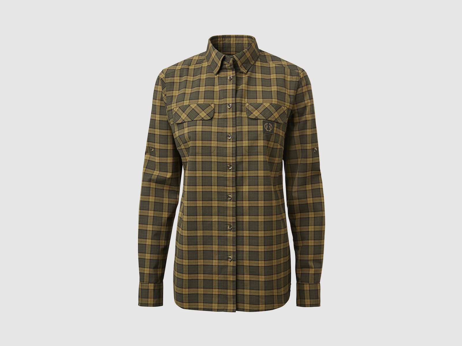 Chevalier Bluse Creek Coolmax Moss Checked