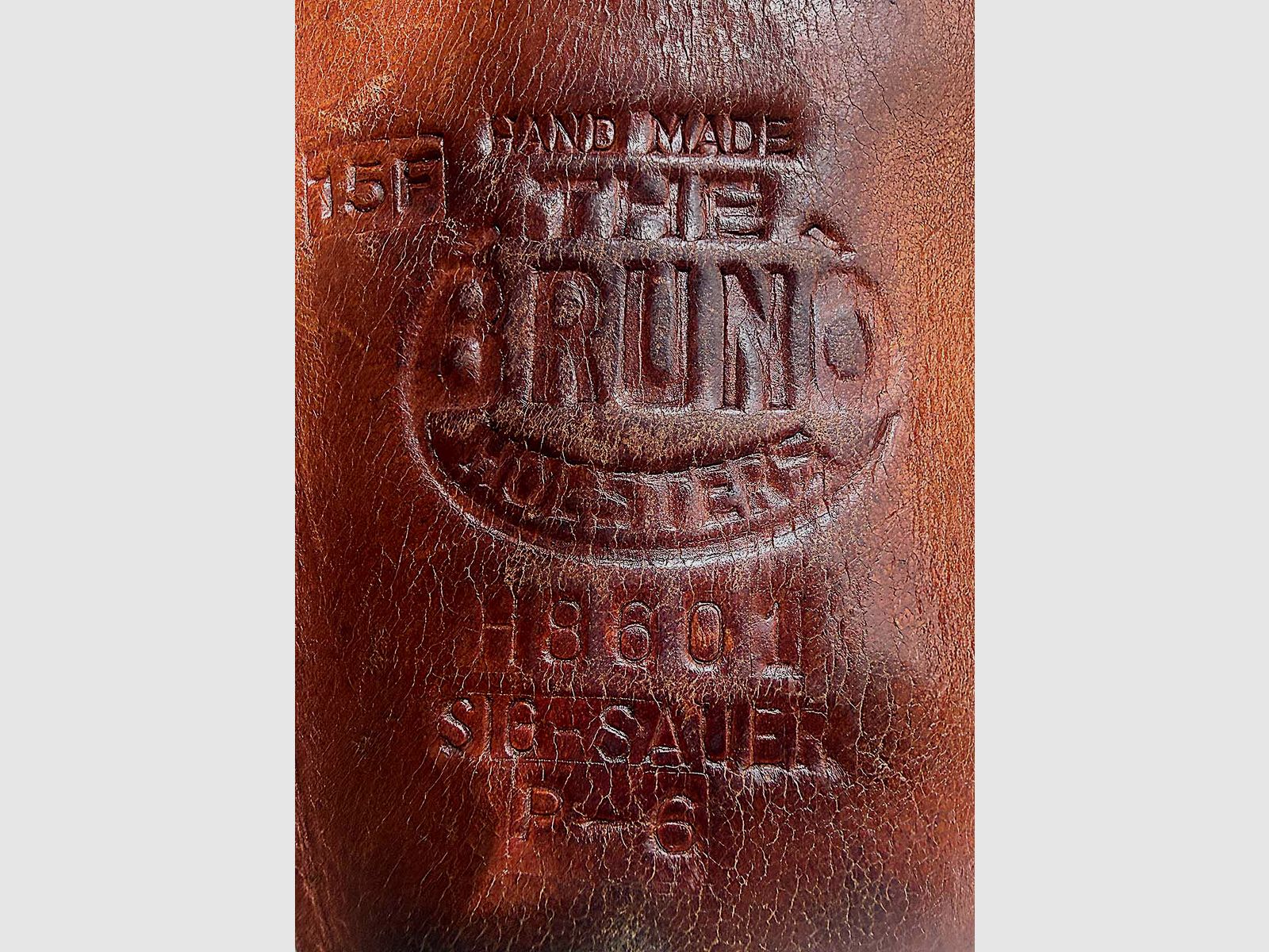 Original beautiful leather POLIZEI belt holster BERETTA 92 FS by BRUNO, image 2 of 2