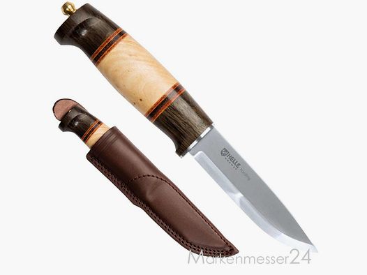 Helle Outdoormesser,Modell 99 Harding,Palisander Birkenholz,Lederscheide