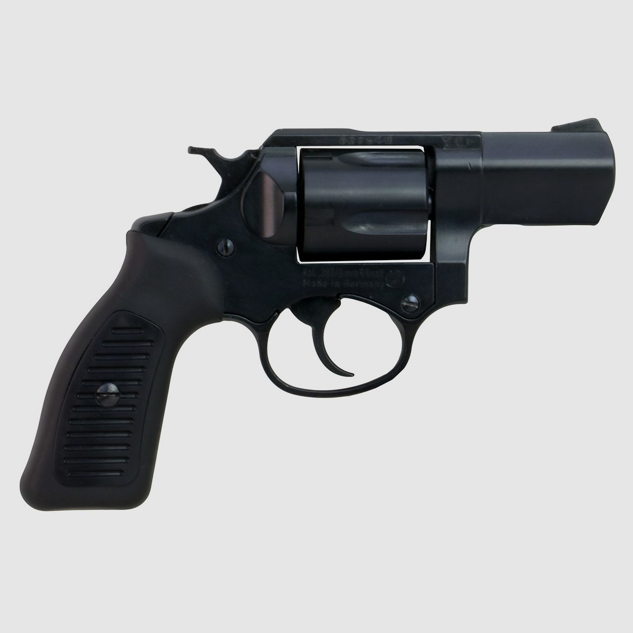 Schreckschuss Revolver Melcher ME 38 Compact brĂĽniert schwarzer Kunststoffgriff Kaliber 9 mm R.K. (P18) + 50 Schuss
