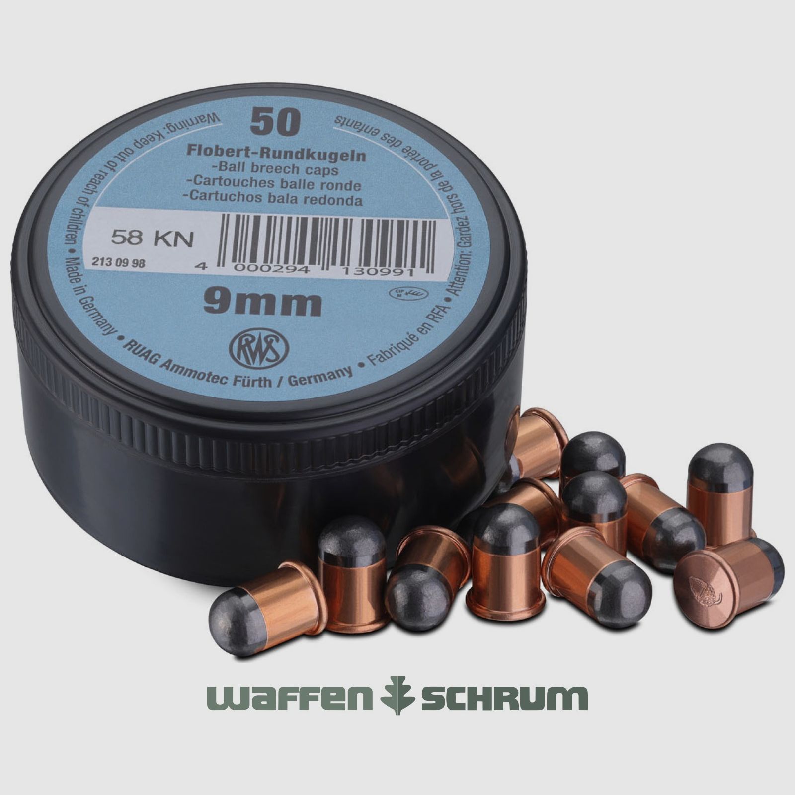 RWS Flobert Rundkugeln 9mm