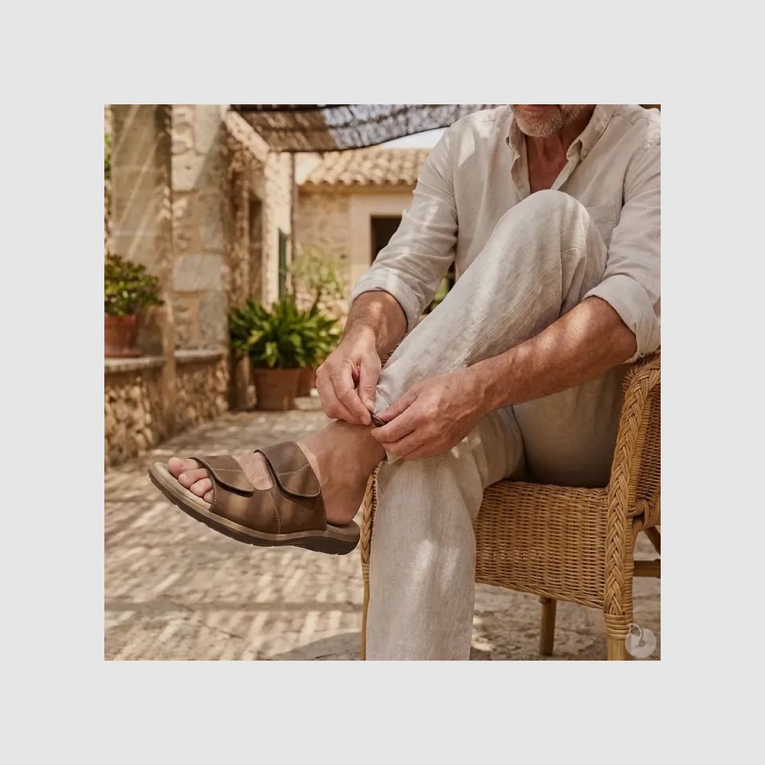 Sandales Debi en Cuir Marron pour Homme - AYOKA, image 1 sur 10