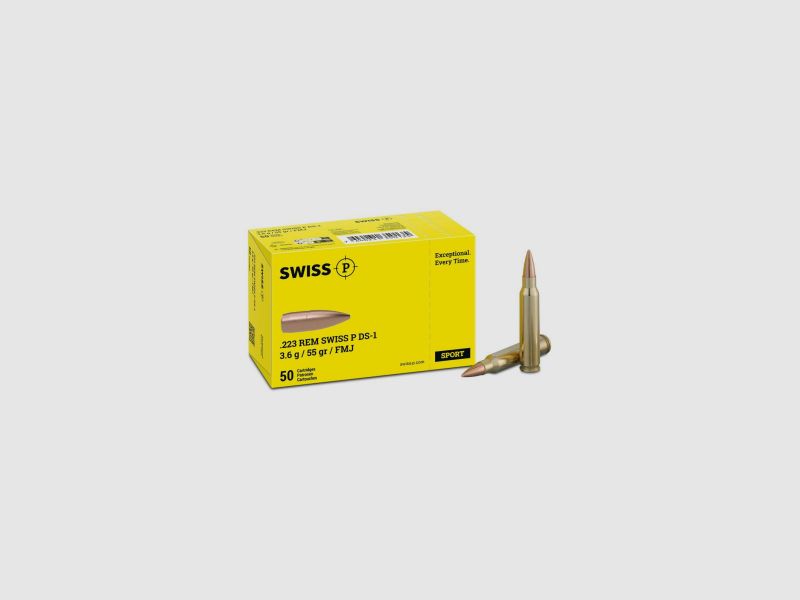 SWISS P .223 Rem. DS-1 3,6g 55grs VM 1000 pz.