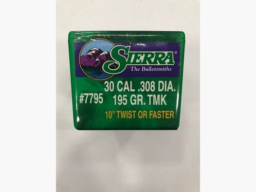 SIERRA Balas Cal. 30 195 gr TMK