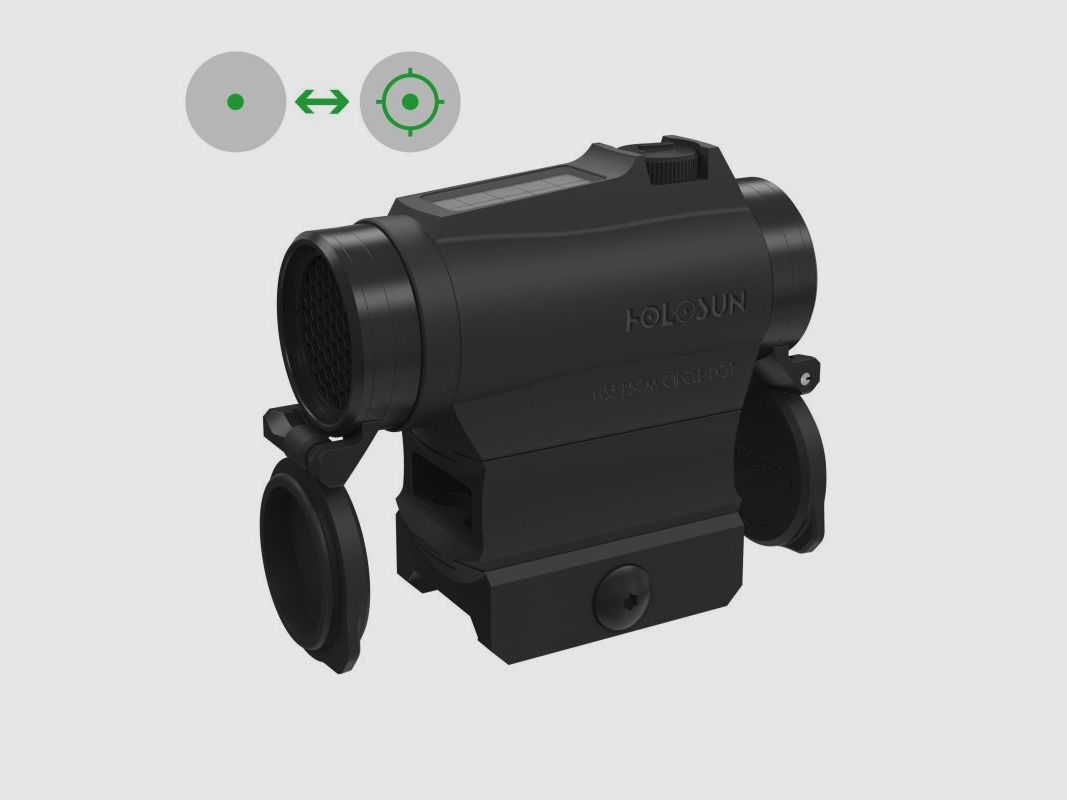 Holosun Reflexvisier HE515C-M-GR mit grünem Wechselabsehen: 2MOA Dot & 65MOA Circledot, Bild 1 von 8