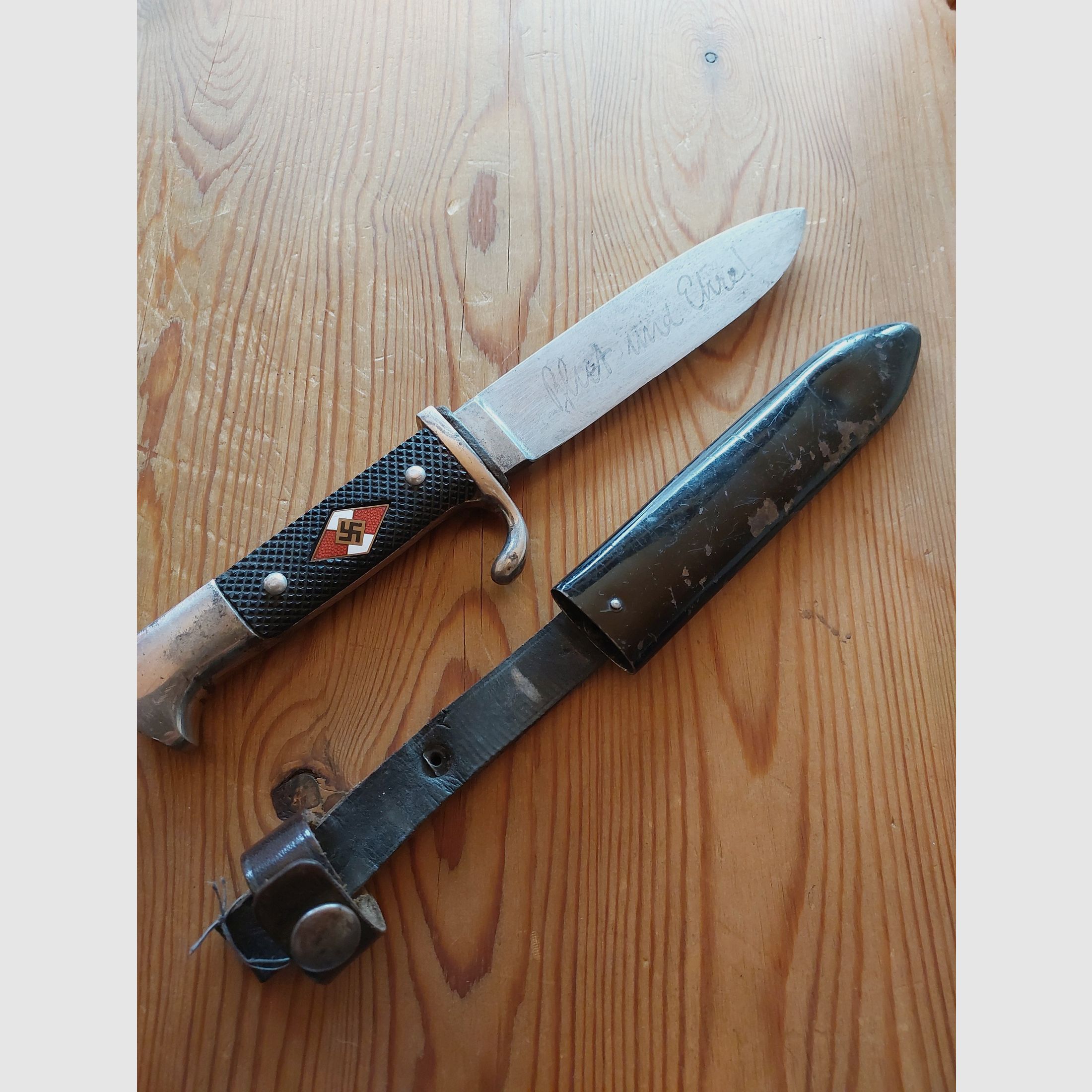 HJ travel knife with motto RZM M7/51 1938
