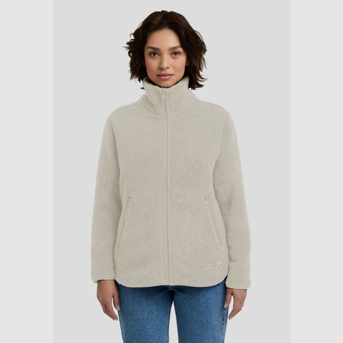 JACK WOLFSKIN High Curl Jkt W Veste en Fleece Femme Pale Sand