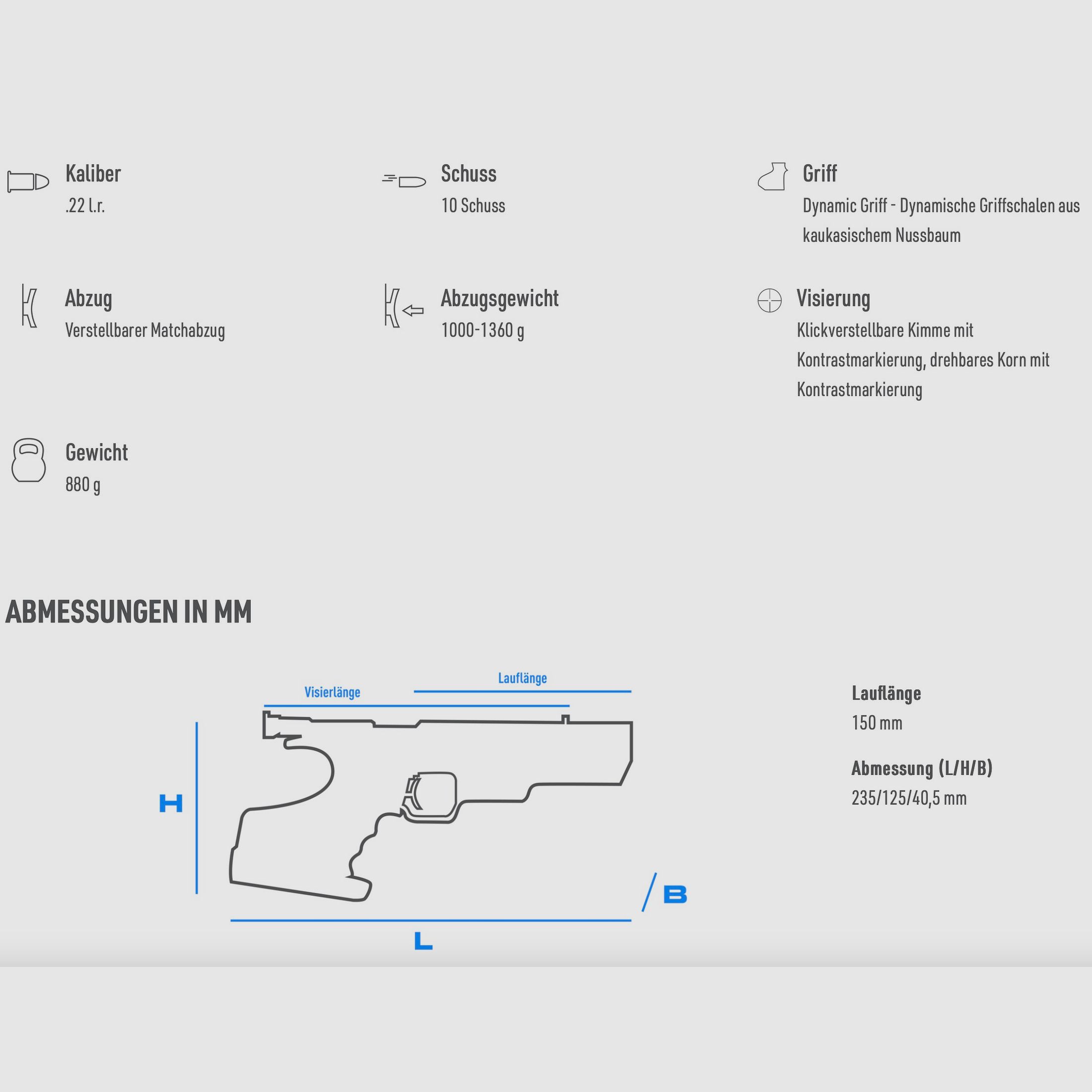 Vorführwaffe Carl WALTHER CSP Dynamic .22lr einstellbarer Matchabzug Sportpistole
