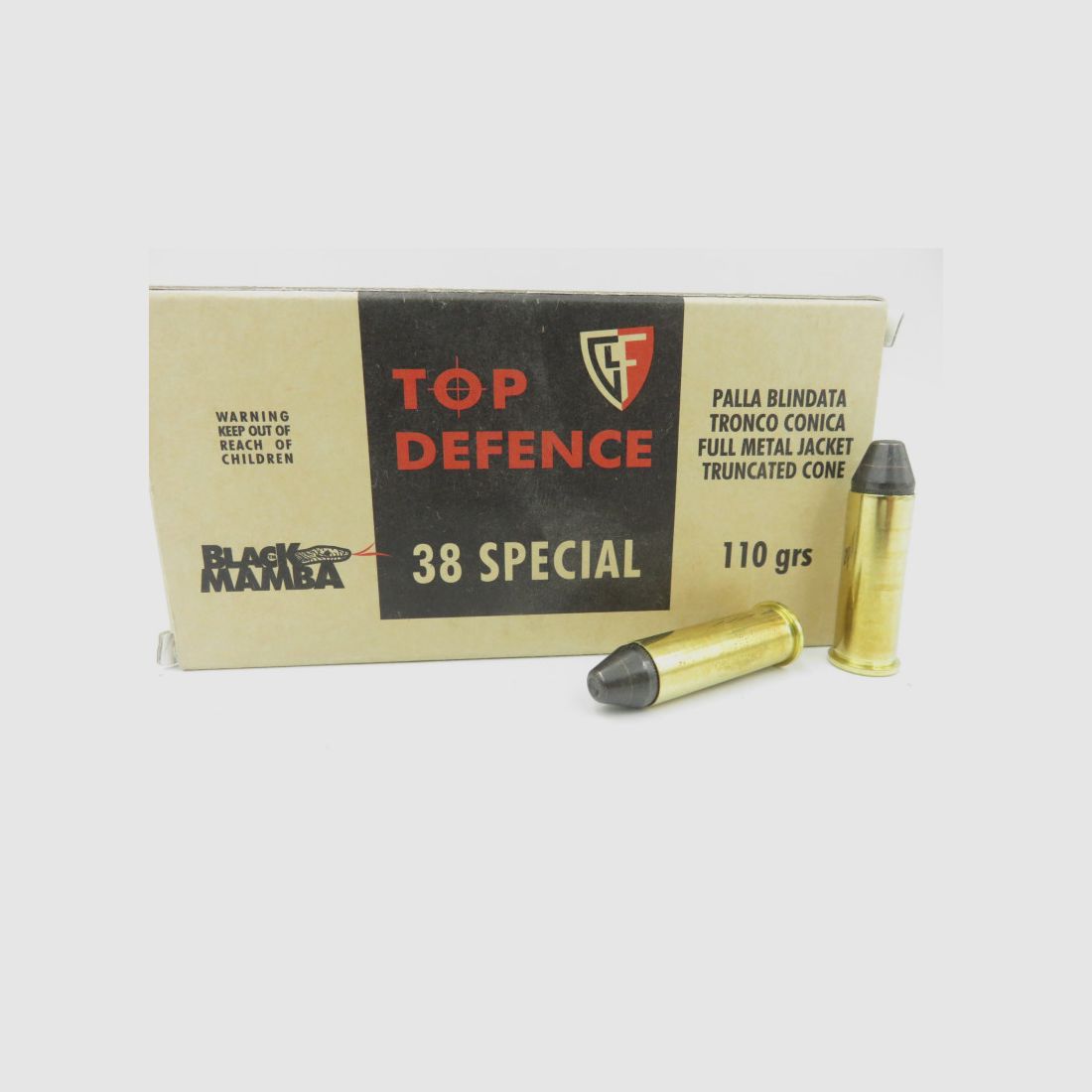 FIOCCHI 38SP FMJTC 110 GR BLACK MAMBA X50