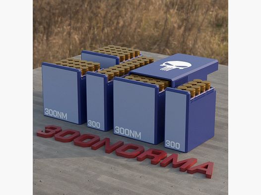 Filamelt Munitionsbox / Ammo Box .300 Norma Magnum – Patronenbox für 50 Schuss, Made in Germany