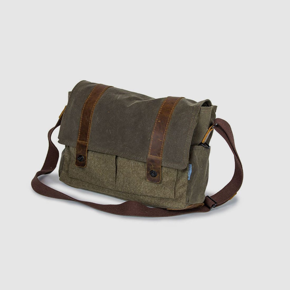 STEINKAUZ-Waxed Cotton Tasche "Landeck", Steingrau