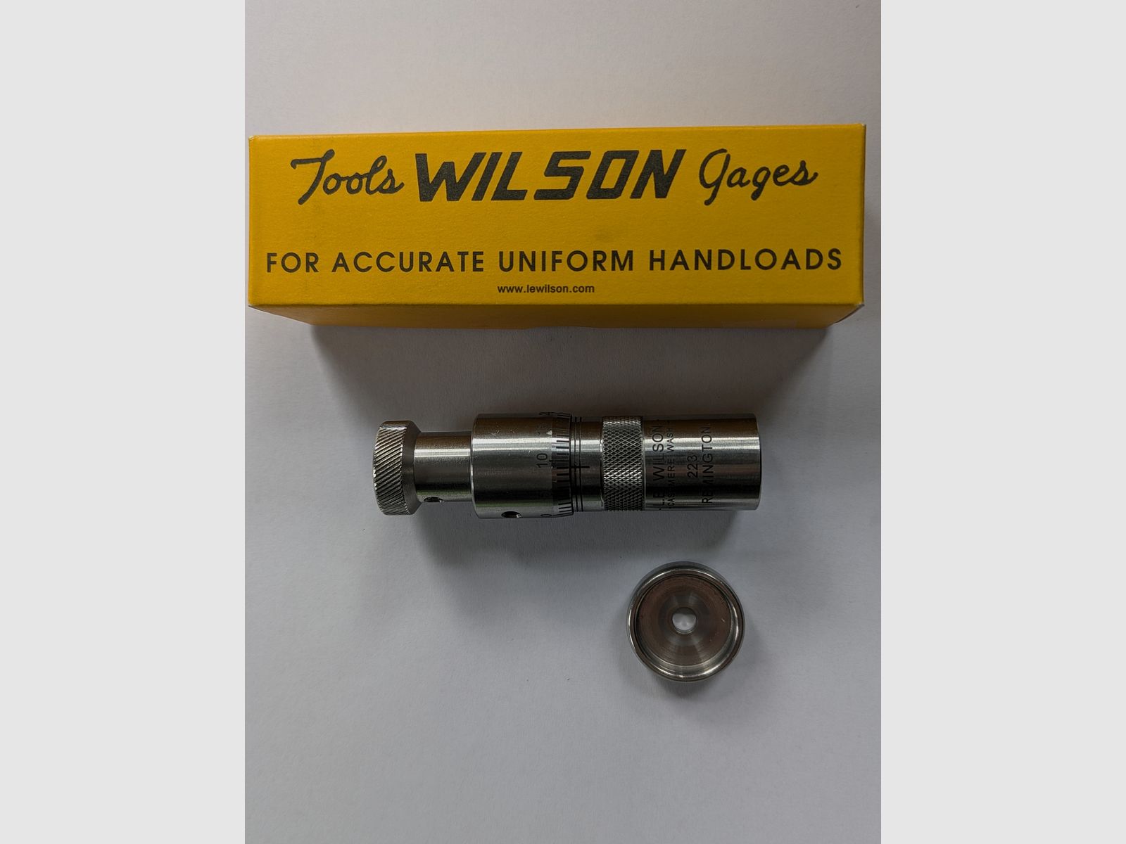 Wilson Benchrest Setzmatrize .223 Rem mit Mikrometerschraube – Stainless